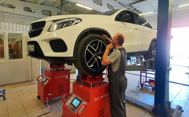 Диагностика пневмоподвески на вибростенде