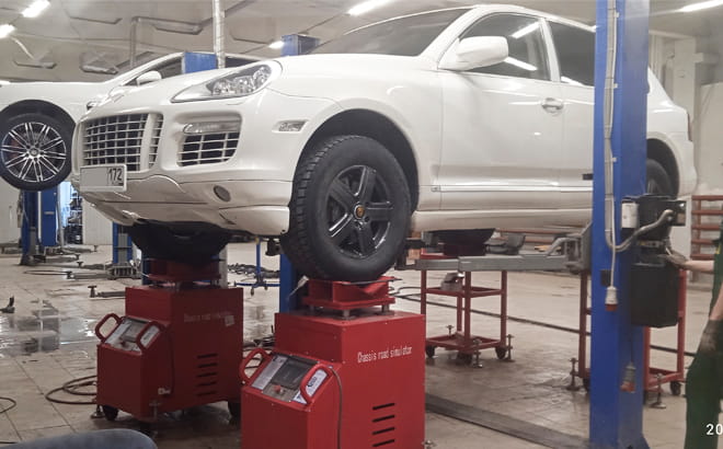 Диагностика пневмоподвески на вибростенде