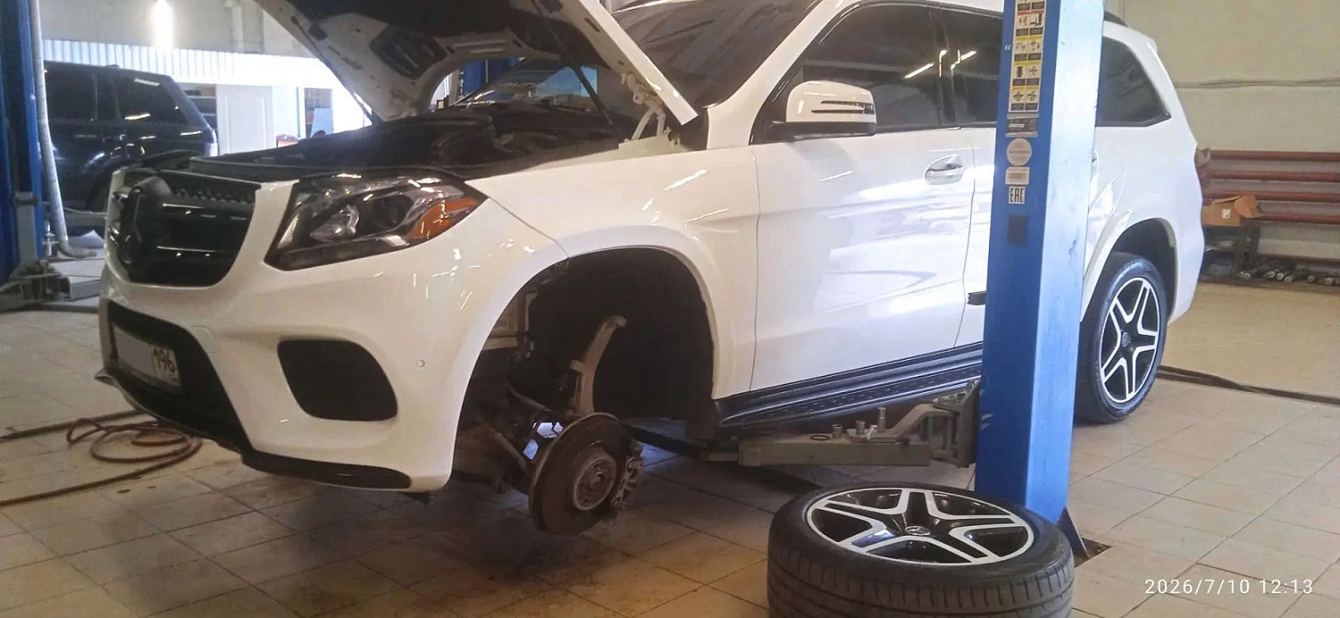 Успешный ремонт пневмоподвески Mercedes-Benz GLS 450
